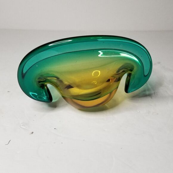 Vintage Seguso Murano Art Glass Shell Bowl Ashtray, Circa 1960s - Picture 2 of 7